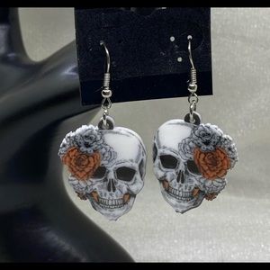 Skull 💀 Rose 🌹 earrings